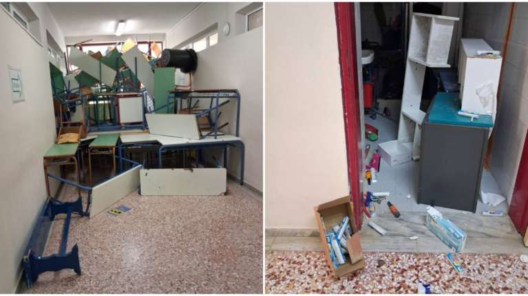 Ραφήνα: Εκτεταμένοι βανδαλισμοί στο Γυμνάσιο μετά τη λήξη της κατάληψης [εικόνες]