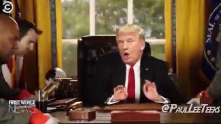 Ξεκαρδιστικό βίντεο - παρωδία: Ο Τραμπ απομακρύνεται από το Καπιτώλιο με... φορτωτική [βίντεο]