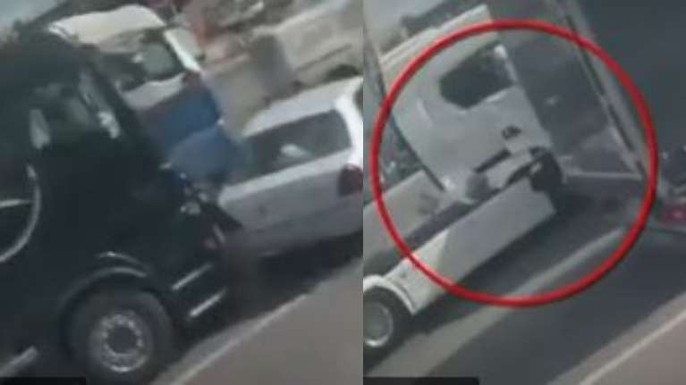 Βίντεο από την καραμπόλα στη λεωφόρο Καβάλας: ΙΧ μπαίνει μπροστά από νταλίκα- Χτυπάει κι άλλο φορτηγό από πίσω