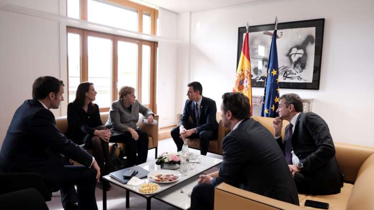 Συνάντηση Μέρκελ, Μακρόν, Σάντσεθ, Μητσοτάκη, Κόντε- Για προϋπολογισμό της ΕΕ