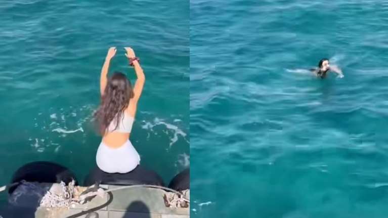 Σπέτσες: Τουρίστρια βούτηξε και έσωσε γατάκι- &quot;Δεν είναι ασφαλές&quot; της έλεγε ο λιμενικός που κοιτούσε όπως και όλοι οι άλλοι