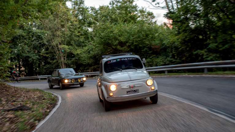 Mε Fiat 500 D και Lancia Fulvia Series I Coupé Rallye 1.3 στο Τορίνο