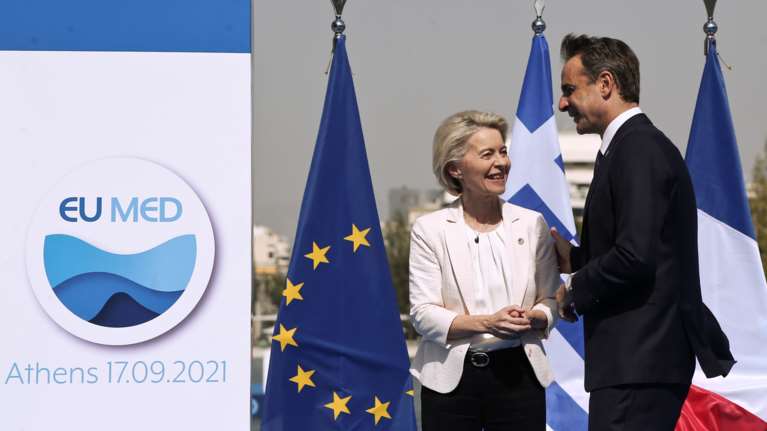 EUMED 9 - Φον ντερ Λάιεν: Ο Μητσοτάκης είναι πολύ δραστήριος και πολύ φιλόδοξος στον αγώνα κατά της κλιματικής αλλαγής