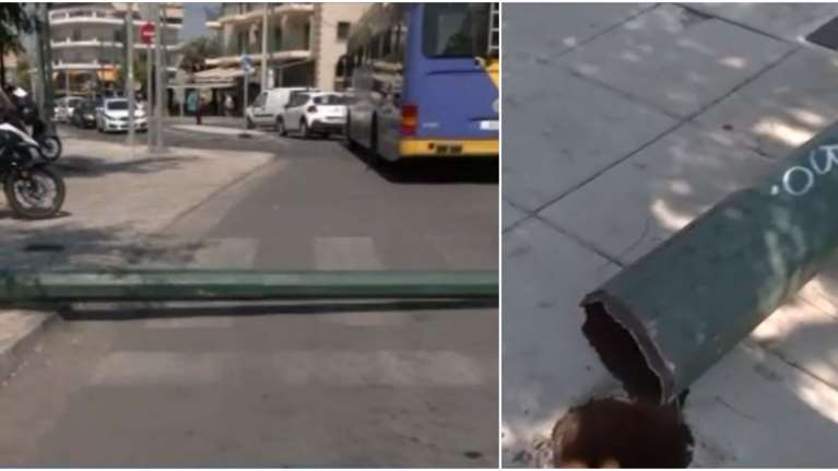 Τρόλεϊ έπεσε σε κολώνα της ΔΕΗ στη Νέα Φιλαδέλφεια: Τραυματίστηκε 14χρονη - Ήταν σάπια, λέει ο δήμαρχος [βίντεο]