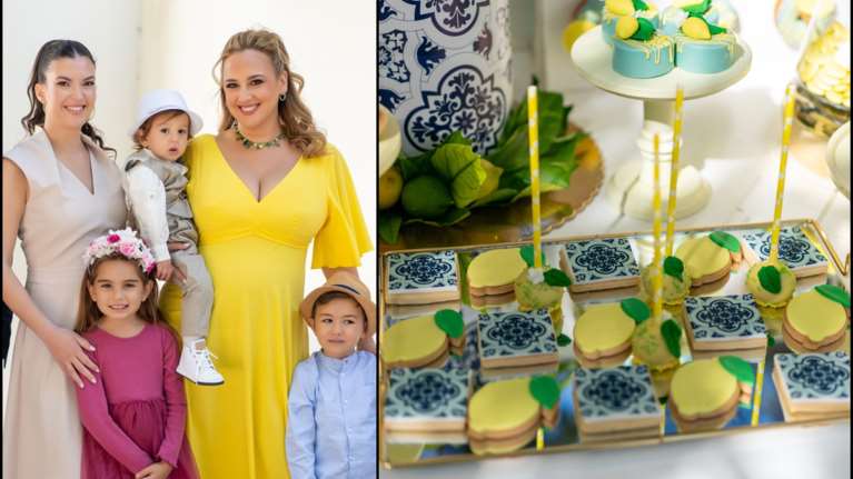 Η βάφτιση του γιου της Κλέλιας Πανταζή: Ο στολισμός με θέμα τα λεμόνια και οι vintage νότες με retro αντικείμενα και αξεσουάρ