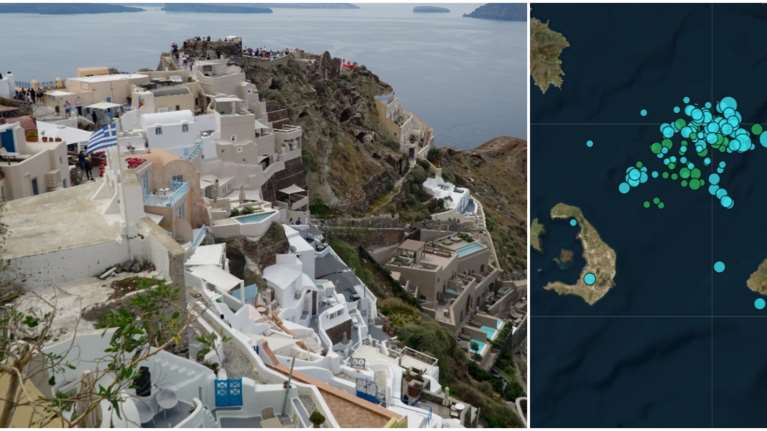 Δεκάδες σεισμοί σε Σαντορίνη και Αμοργό - &quot;Ανεβαίνει το επίπεδο κινδύνου&quot;, λέει ο Παπαδόπουλος