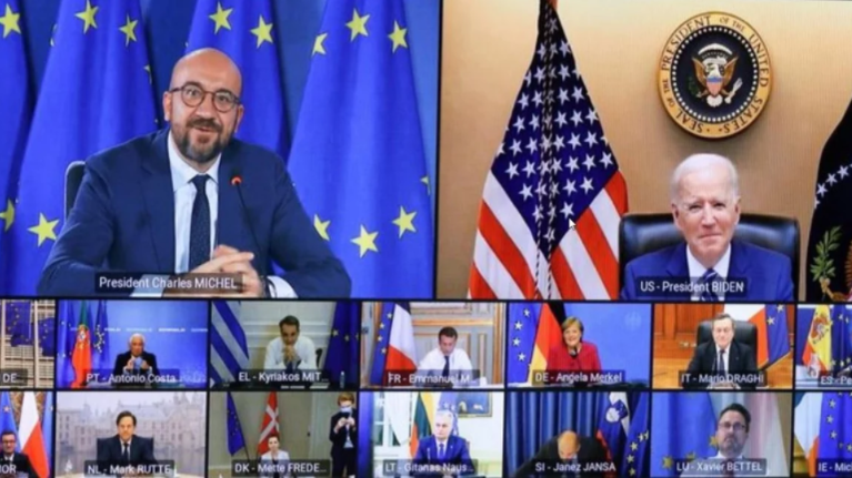 Σύνοδος Κορυφής - Ο Τζο Μπάιντεν με τους "27" Ευρωπαίους ηγέτες - Από κοινού για την σταθερότητα