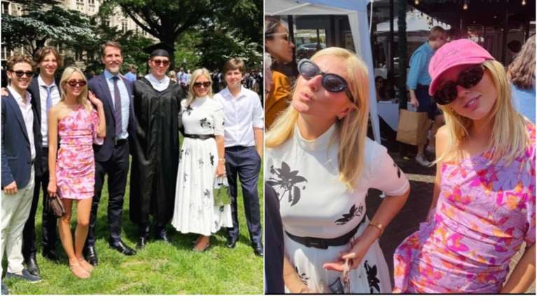 Μαρί Σαντάλ: Με total Prada look στην αποφοίτηση του γιου της - Το super mini της Μαρίας Ολυμπίας