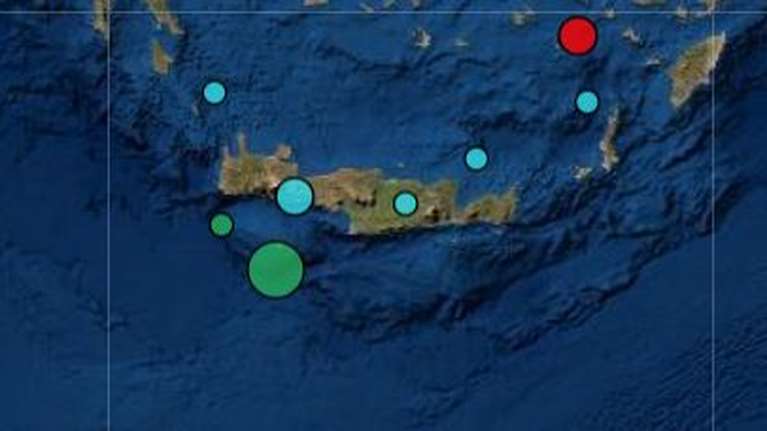 Δύο σεισμοί σε μια ημέρα στην Κρήτη: Νέα δόνηση αισθητή στα Χανιά