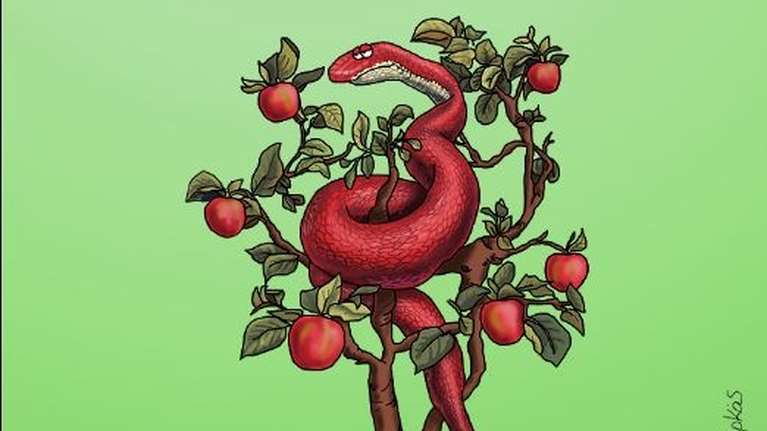 Αρκάς: Η "μπηχτή" για τον Παράδεισο, το μήλο και... τη βλακεία [εικόνα]