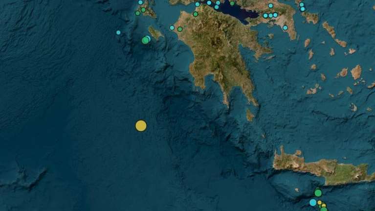 Σεισμός κοντά στη Μεθώνη ανοιχτά της Μεσσηνίας το μεσημέρι της Τρίτης