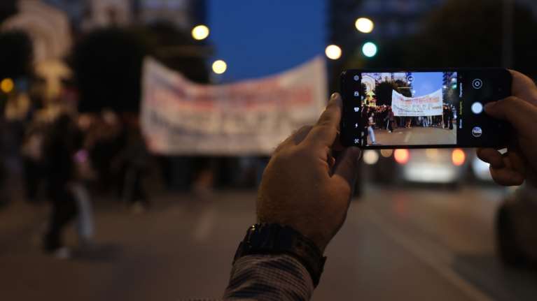 Θεσσαλονίκη: Συγκέντρωση φοιτητών έξω από το δημαρχείο  για την πανεπιστημιακή αστυνομία