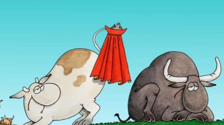 Αρκάς: Ερωτική καλημέρα με την αγελάδα, τον ταύρο και το κόκκινο πανί [εικόνα]