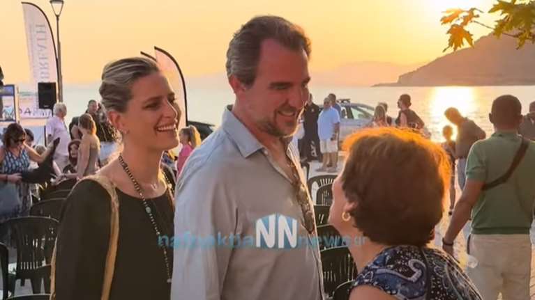O Νικόλαος Γλίξμπουργκ και η Τατιάνα Μπλάτνικ στον Μύτικα Αιτωλοακαρνανίας - Η θερμή υποδοχή [βίντεο]