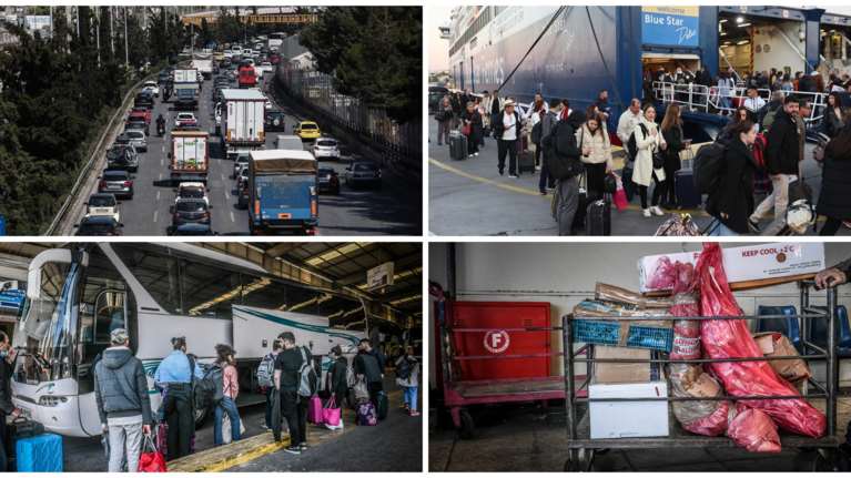 Πάσχα με μαζική έξοδο και... πεσκέσια: Γεμάτα λιμάνια και ΚΤΕΛ - Live η κίνηση στις εξόδους της Αττικής