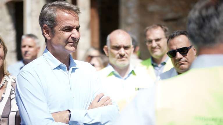 Μητσοτάκης στο Μουζάκι: Θυμάμαι χαρακτηριστικά την εικόνα του παλιού κέντρου υγείας να έχει παρασυρθεί από το ποτάμι