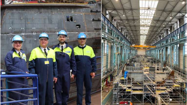 Στη Γαλλία για την πρώτη ελληνική φρεγάτα Bellh@ra ο Αρχηγός ΓΕΝ - Προχωρά η ναυπήγησή της [Εικόνες]