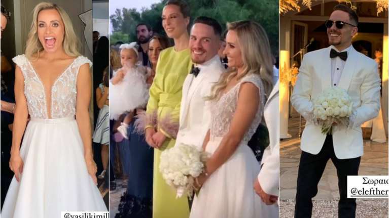 Γάμος Πετρούνια – Μιλλούση: Το bridal look, οι παράνυμφες κόρες τους και το γαμήλιο πάρτι