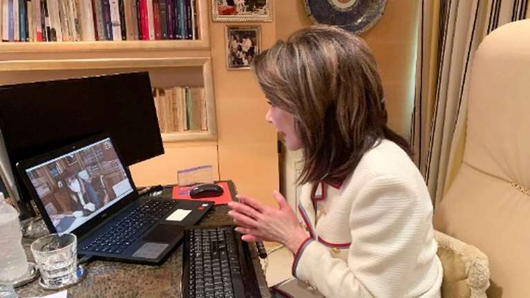 Τηλεδιάσκεψη Σακελλαροπούλου - Αγγελοπούλου για τους στόχους του &quot;Ελλάδα 2021&quot;