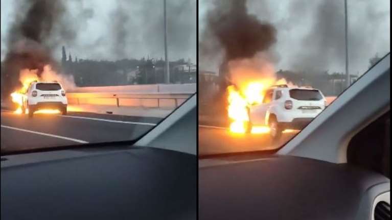 Αττική Οδός: Και δεύτερο αυτοκίνητο έπιασε φωτιά - Πώς ρυθμίζεται η κυκλοφορία [Βίντεο]