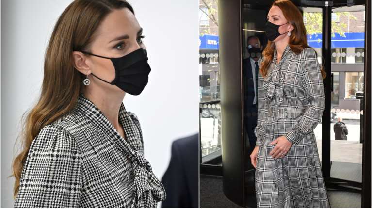 Κέιτ Μίντλετον: H smart chic εμφάνιση με pied-de-poule φόρεμα από τα Zara