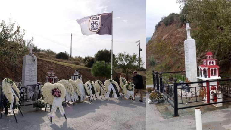 Ντροπή: Λεηλάτησαν το μνημείο των αδικοχαμένων φιλάθλων του ΠΑΟΚ στα Τέμπη [Εικόνες]
