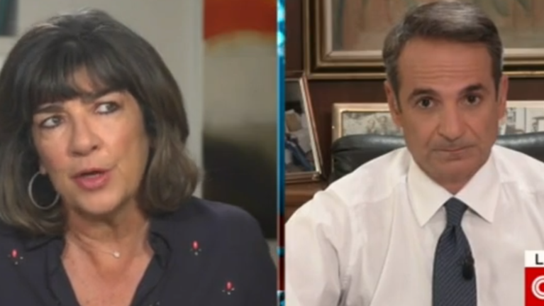Live η συνέντευξη Μητσοτάκη στο CNN και Christiane Amanpour