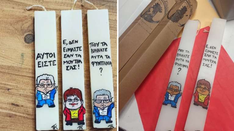 Λαμπάδες Κουτσούμπας: Έγιναν viral και το εργαστήριο δεν προλαβαίνει να τις κατασκευάζει [εικόνες]