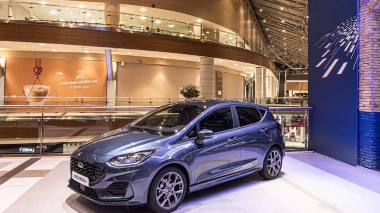 To νέο Fiesta πρωταγωνιστεί στην έκθεση της Ford στο &quot;The Mall Athens&quot;