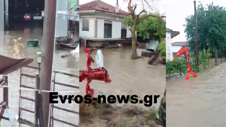 Ορεστιάδα-Διδυμότειχο: Δρόμοι-ποτάμια, πλημμύρισαν χωριά απ’ την καταιγίδα