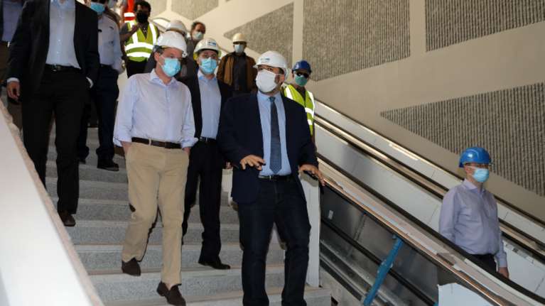 Επίσκεψη Καραμανλή στο νέο σταθμό του Μετρό &quot;Αγ. Βαρβάρα&quot; - Οι πρώτες εικόνες