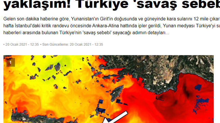 Τουρκικός Τύπος: Αιτία πολέμου η επέκταση των χωρικών υδάτων της Ελλάδας στα 12 ν.μ. ανατολικά της Κρήτης