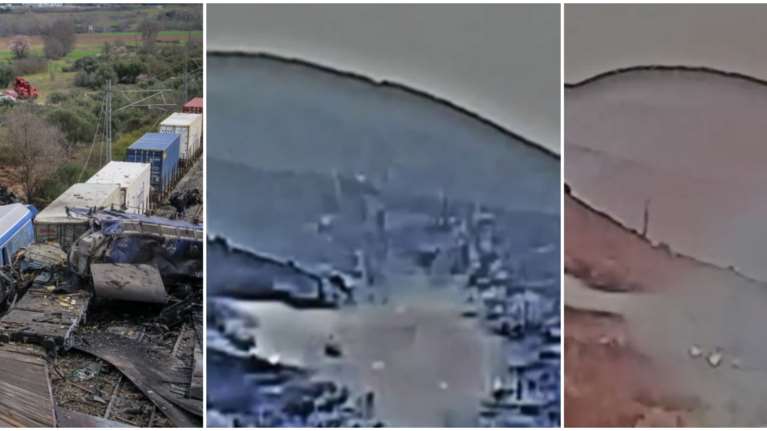 Νέο βίντεο-ντοκουμέντο από τα Τέμπη: Καρέ καρέ η στιγμή της σύγκρουσης - Η έκρηξη και η πυρόσφαιρα