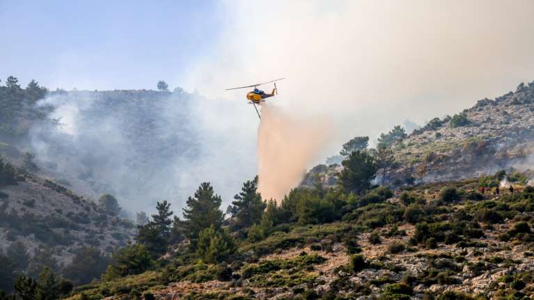 Πυρκαγιά στο Κοπανάκι Μεσσηνίας:Διάσπαρτες εστίες  σε αγροτοδασική έκταση