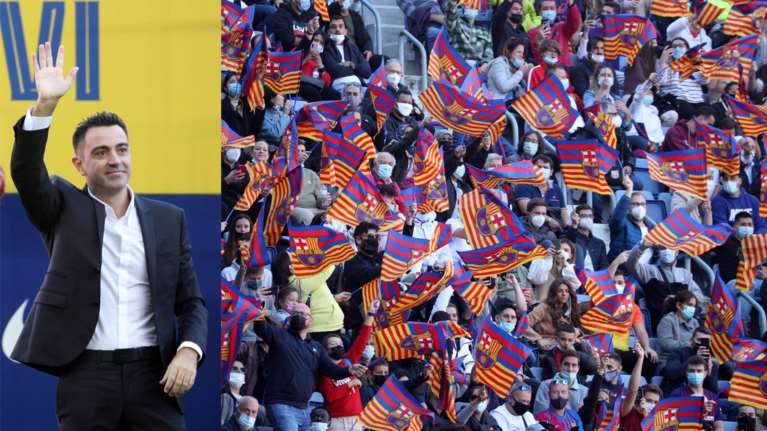 Mπαρτσελόνα:  25.000 Καταλανοί αποθεώνουν τον Τσάβι στο &quot;σπίτι&quot; του [Βίντεο]