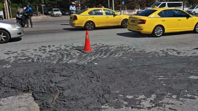 Μπετόν προκάλεσε &quot;έμφραγμα&quot; στην Κηφισίας [βίντεο]