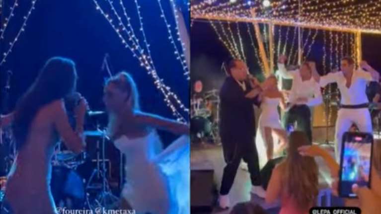 Ξέφρενο γαμήλιο πάρτι για Κόνι Μεταξά και Μάριο Καπότση - Πανταζής και Φουρέιρα ξεσήκωσαν τους καλεσμένους [βίντεο]