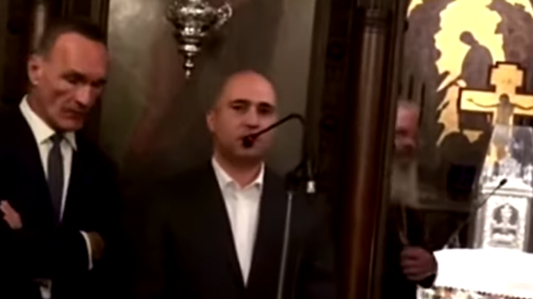 Μνημόσυνο Κατσίφα: Ένταση και γιουχάισμα σε βάρος του Κωνσταντίνου Μπογδάνου [Βίντεο]