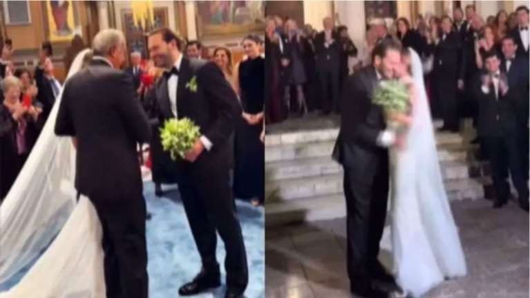 Παντρεύτηκε ο γιος του Αβραμόπουλου στη Μητρόπολη Αθηνών - Η κούκλα νύφη και η αντίκα του &#39;20 [βίντεο]