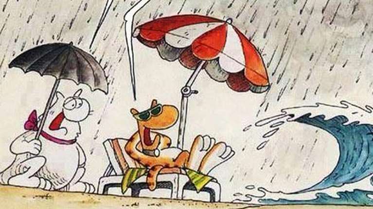 Ο Αρκάς επανήλθε με την αγαπημένη Λουκρητία - Το σκίτσο από... την παραλία