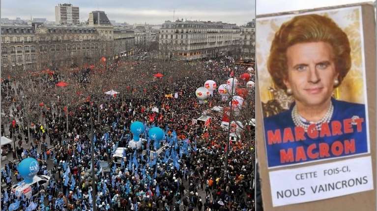 Παρέλυσε η Γαλλία από τη γενική απεργία: Αυτοκράτορας ή Θάτσερ για τους απεργούς, ο Μακρόν λόγω της αύξησης ορίου συνταξιοδότησης