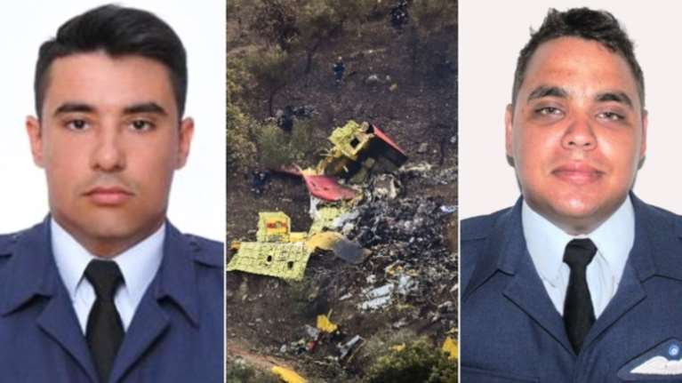 Εύβοια: &quot;Ράγισαν&quot; καρδιές στο τρισάγιο για τους πιλότους του Canadair [βίντεο]