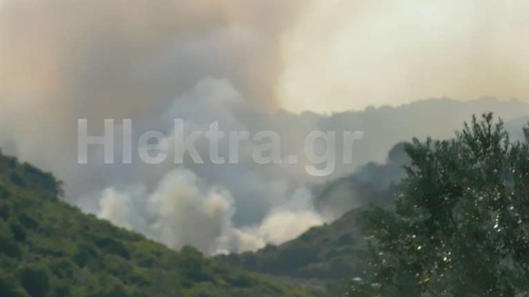 Υπό μερικό έλεγχο τέθηκε η φωτιά στην Νεμέα