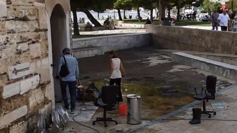 Θεσσαλονίκη: Κλειστός λόγω πλημμύρας ο Λευκός Πύργος [Εικόνες- Βίντεο]