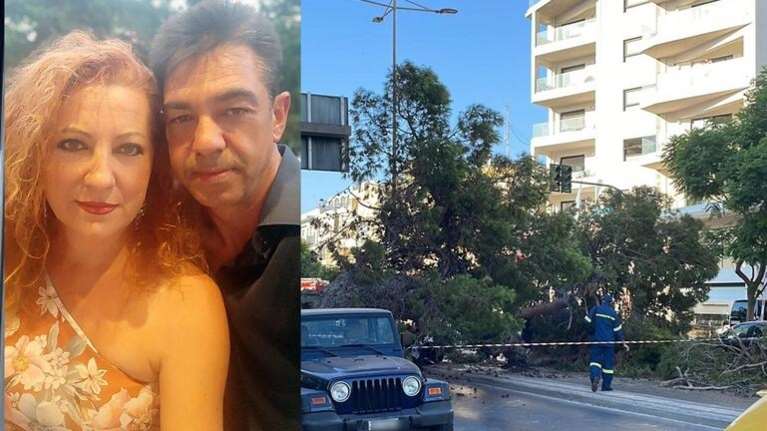 Ηράκλειο - Πτώση δέντρου: Η συγκλονιστική εξομολόγηση της Σταυρούλας, της χήρας του άτυχου Παναγιώτη