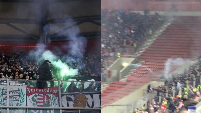 Άνοιξαν τα γήπεδα με νέα μέτρα για τους Έλληνες, αλλά για τους ξένους; - Φωτοβολίδα από τους Ούγγρους στο Καραϊσκάκη