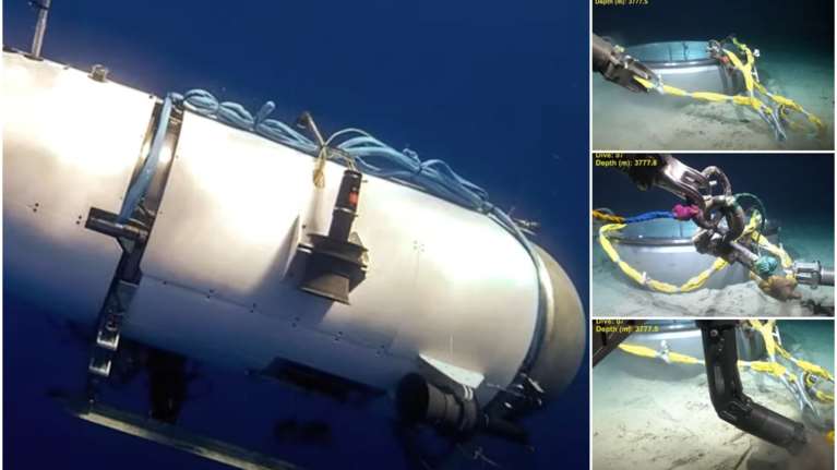 Υποβρύχιο Titan: Ετσι προσπαθούν να ανελκύσουν το βαθυσκάφος από τον βυθό του Ατλαντικού [βίντεο]