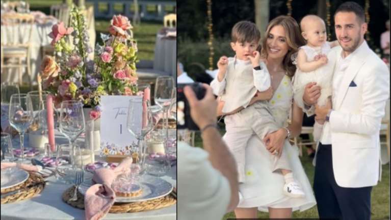 Η κουκλίστικη βάφτιση της κόρης του Φορτούνη: Τα παρόμοια φορέματα μαμάς και κόρης και το εντυπωσιακό art de la table