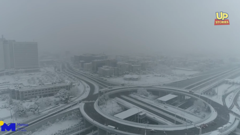 Κακοκαιρία Μήδεια: Το απίθανο σκηνικό της Αθήνας από ψηλά [βίντεο drone]