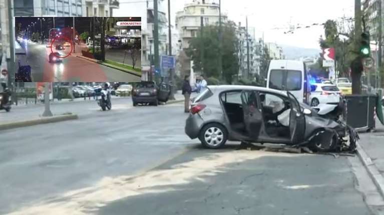 Λ. Αλεξάνδρας: Ντοκουμέντο από το σοβαρό τροχαίο - Παραβίασε κόκκινο και εκσφενδόνισε το άλλο ΙΧ πάνω σε ταξί [Βίντεο]